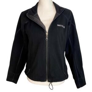 Harley Davidson Riding Jacket Fleece Wind Stopper Black Coat Women's Size Small